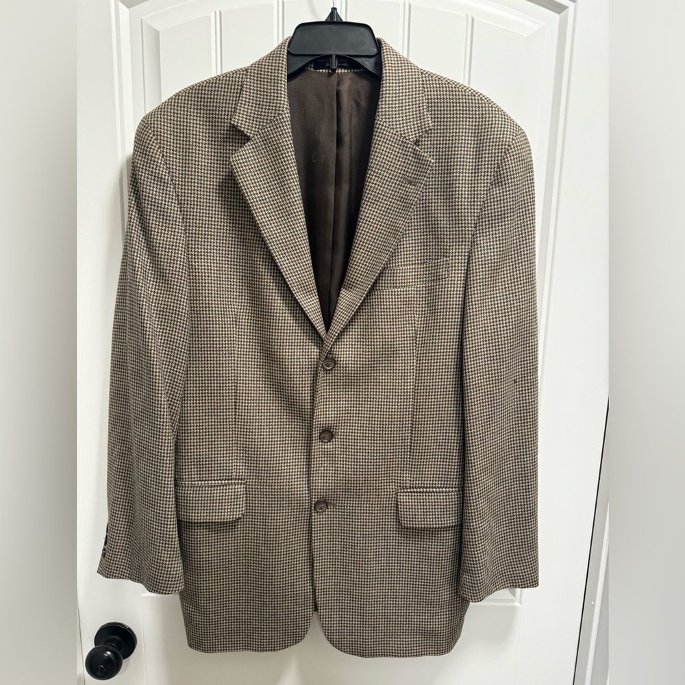 Andrew Fezza Men's Houndstooth Blazer - Size 40R